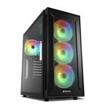 ATX 2X U2-2X U3, GLASS , 4X 120 ARGB, F