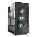 ATX SHARKOON C80G RGB SCHWARZ, TG
