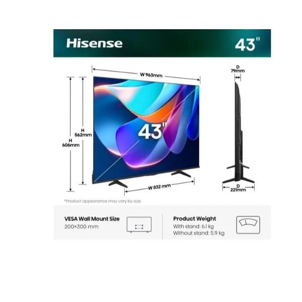 43 A69S 4K UHD SMART VIDAA