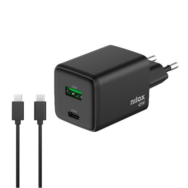 CARICATORE GAN 45W 2 PORTE